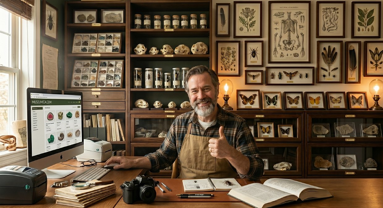 Curator's study with Museumica